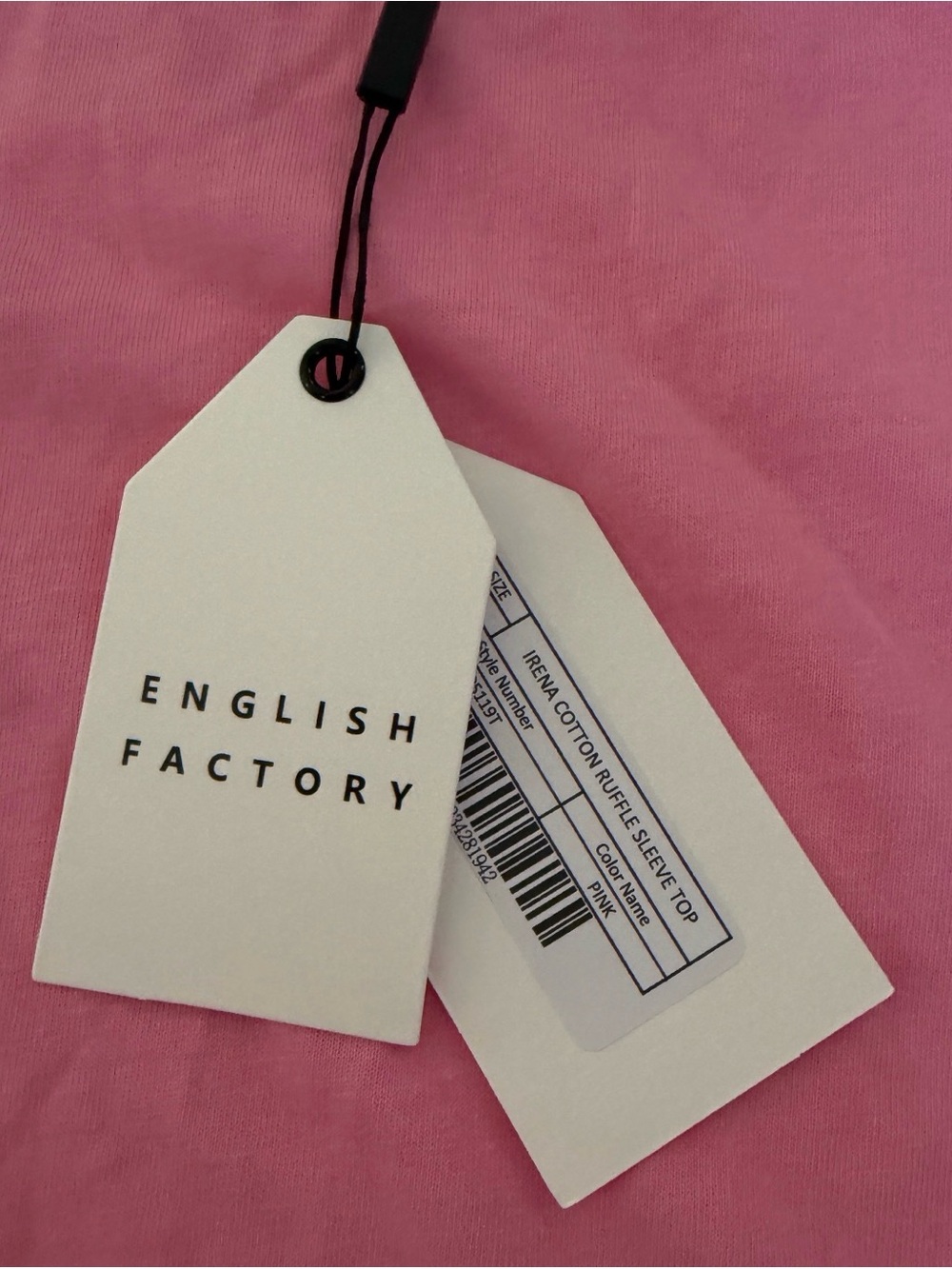 English Factory Pink Ruffle-Sleeve Tee - Picture 4 of 4